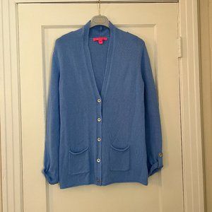 Lilly Pulitzer blue cardigan with gold buttons size small
